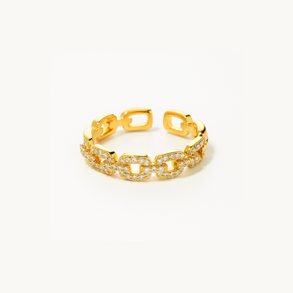 Anello Nexa | anello a maglie con zirconi brillanti - Rayo Gioielli